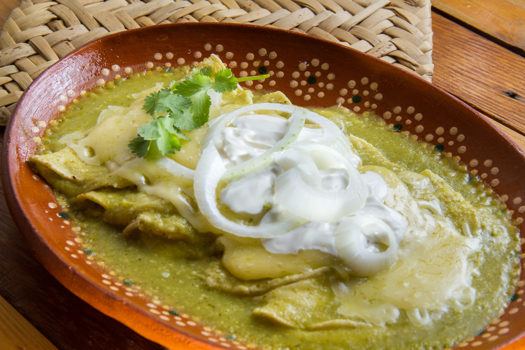 Mexican green enchiladas