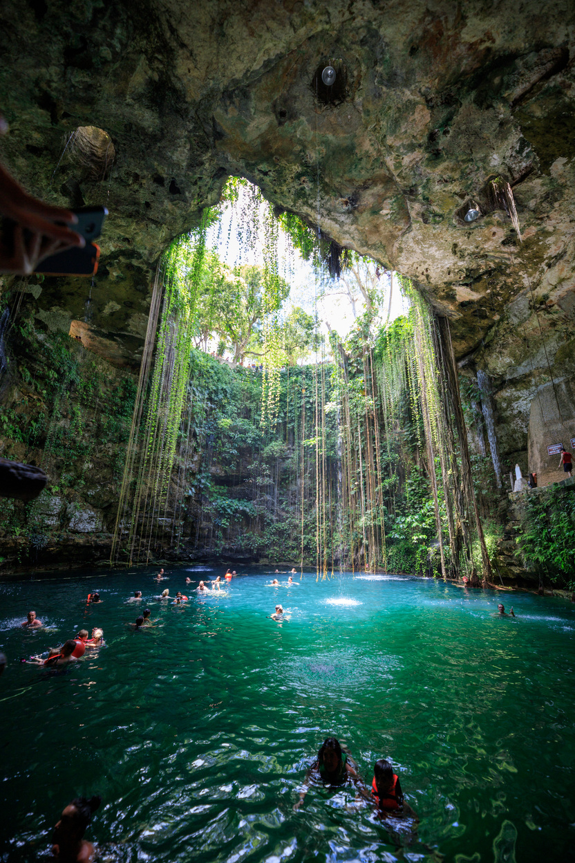 Amazing Ik-Kil Cenote near Chichen Itza, Mexico